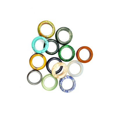 Natuurlijke ontwerp Jade Ring Edelsteen Agate Groen Aventurine Turquoise Topaz Jade Draagbare Ringen Etc Thema Feng Shui