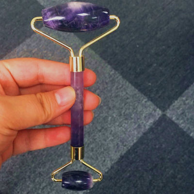 Gua Sha Roller Amethyst Gezichtsrollers Jade Guasha Roller Voor Schoonheid Gezichtsmassage