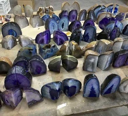 Gekleurde Agate Boek Einde Perfecte Huishoudingscadeau Voor Kunstverzamelaars