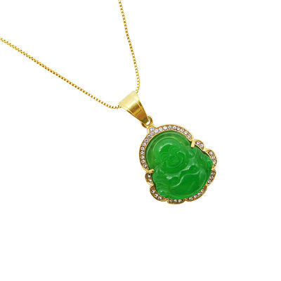 Boeddhisme Tema Gravure Snijwerk Type Gelukkige Lachende Boeddha Hanger Ketting Ketting Halskettingen Amulet Sieraden Voor Mannen Vrouwen Jongens