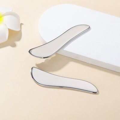 Roestvrij staal Gua Sha Plate 304 Metalen S-vormige gezicht en lichaam massage Zilver 205 * 47 * 4,5 mm