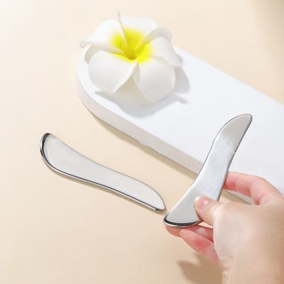 Roestvrij staal Gua Sha Plate 304 Metalen S-vormige gezicht en lichaam massage Zilver 205 * 47 * 4,5 mm
