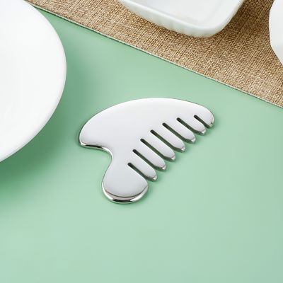Roestvrij staal Gua Sha Stone hoofdmassageur voor lichaamsmassage gereedschappen en haar gezondheid schoonheidssalon