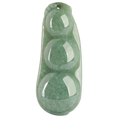 Regionaal kenmerk Natuurlijke groene jade hanger voor vrouwen Vier seizoenen bonen brengen geluk welvaart en liefde