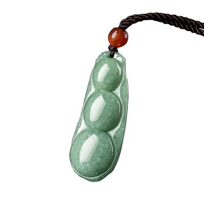 Regionaal kenmerk Natuurlijke groene jade hanger voor vrouwen Vier seizoenen bonen brengen geluk welvaart en liefde