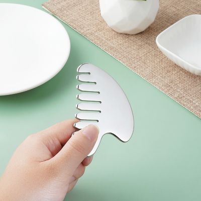 Roestvrij staal Gua Sha Stone hoofdmassageur voor lichaamsmassage gereedschappen en haar gezondheid schoonheidssalon