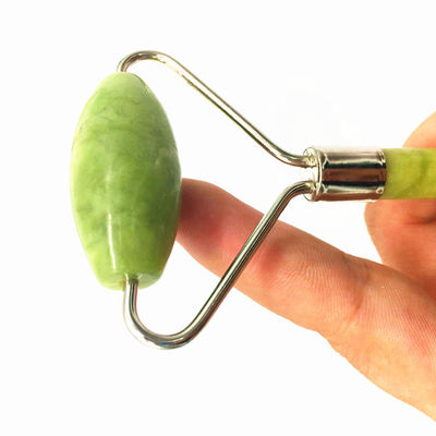 100% natuurlijke stevige Jade gezichtsroller voor handgehouden gezichtsmassage en ontspanningssteen
