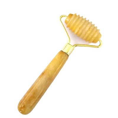 Groene natuurlijke Spiked Edelsteen Jade Guasha Rollers voor gezichtsmassage Gepersonaliseerde schoonheid Gepersonaliseerde massage verpakking