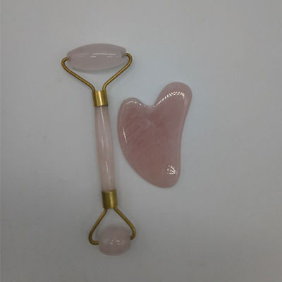 Anti-Aging Facial Roller en Guasha Set Echte 100% Jade Roller voor Gezicht Massager Vermindert Rimpels Rose Quartz Body Massager