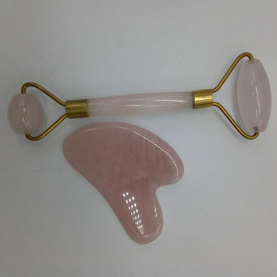Anti-Aging Facial Roller en Guasha Set Echte 100% Jade Roller voor Gezicht Massager Vermindert Rimpels Rose Quartz Body Massager