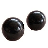Gesneden 50 mm natuurlijke zwarte Bian Stone Hand Ball Massage gladde Healing Crystal Sphere voor lichaamsmassage en genezing