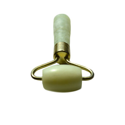 Zilveren Mini Jade Stone Gezichtsroller voor Ogen en Gezicht Anti-Aging Massage Natuurlijke Groene Jade Roller Gezichtsmassage 110 * 55mm