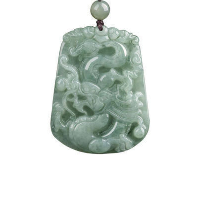 Unieke design hanger halsketting met Chinese traditionele handgemaakte Jade Vliegende Lucky Dragon Jadeite