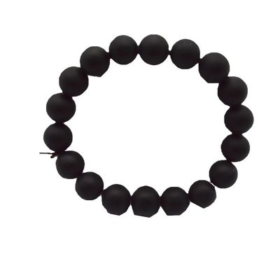 Kunstcollectieve natuurlijke 10 mm zwarte Bian steen kralen Armbanden voor mannen en vrouwen
