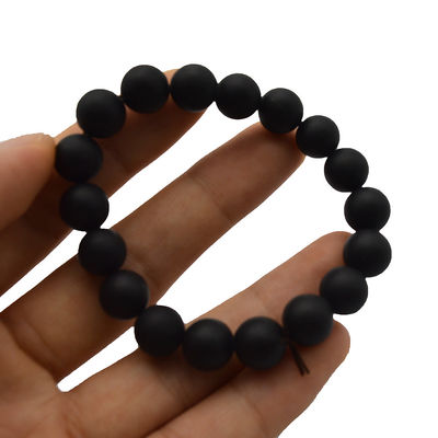 Kunstcollectieve natuurlijke 10 mm zwarte Bian steen kralen Armbanden voor mannen en vrouwen