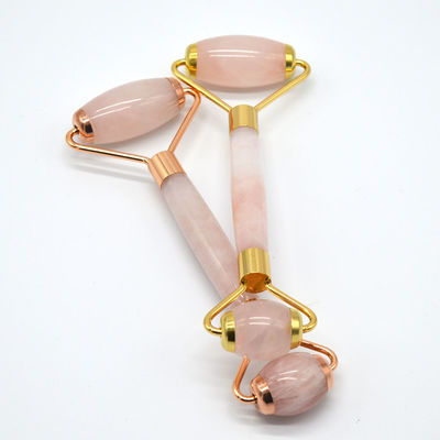 Gezondheid en schoonheid Roze kwarts Jade Guasha Massage Roller Anti Wrinkle Jade Roller Gua Sha voor een verbeterde huidverzorgingsroutine