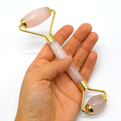 Gezondheid en schoonheid Roze kwarts Jade Guasha Massage Roller Anti Wrinkle Jade Roller Gua Sha voor een verbeterde huidverzorgingsroutine