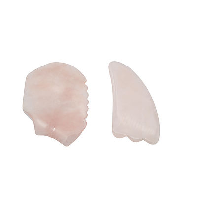 9.5*5.5cm Natuursteen Gua Sha Gereedschap Roos kwarts/Amethist/Witte Jade Massage Gereedschap voor lichaamsmassage