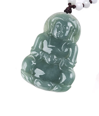 Natuurlijke Jade Guanyin Hanger Groen Smaragd Jadeit Charms Halsketting Amulet Voor Vrouwen Mannelijke sieraden Elegante en stijlvolle