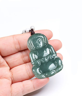 Natuurlijke Jade Guanyin Hanger Groen Smaragd Jadeit Charms Halsketting Amulet Voor Vrouwen Mannelijke sieraden Elegante en stijlvolle