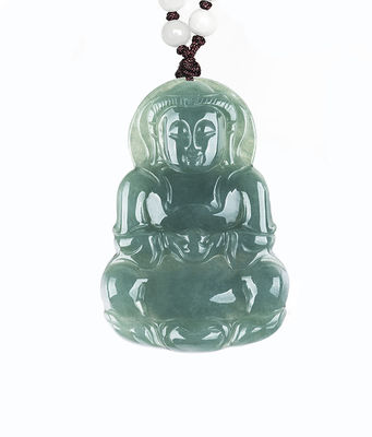 Natuurlijke Jade Guanyin Hanger Groen Smaragd Jadeit Charms Halsketting Amulet Voor Vrouwen Mannelijke sieraden Elegante en stijlvolle