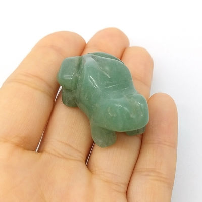 Techniek Handgesneden Groene Aventurine Kikkers Healing Stone Figuur 1.5 Inches voor kamer decoratie en Healing Crystal Display