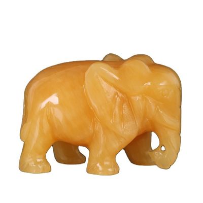 Geprinte kleine olifantgenezingsstenen in bruin gemaakt van natuurlijke kristallen voor klanten