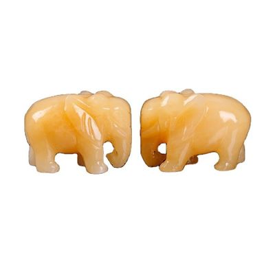 Geprinte kleine olifantgenezingsstenen in bruin gemaakt van natuurlijke kristallen voor klanten