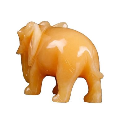 Geprinte kleine olifantgenezingsstenen in bruin gemaakt van natuurlijke kristallen voor klanten