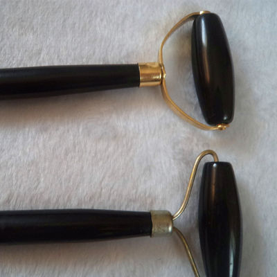 Gezichtsmassage Black Bian Stone Gua Sha Jade Face Guasha Roller voor natuurlijke gezichtsverjongingstherapie