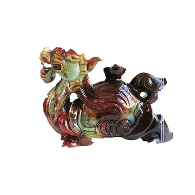 40cm natuurlijke jade gesneden draak schildpad beeld Fine Feng Shui stijl voor decoratie