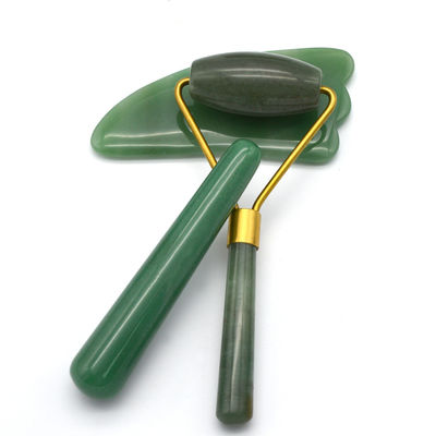 Groene Aventurine Massage Jade Face Roller Set voor gezichts- nek- en oogmassage Voordelen