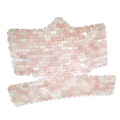 Home Oefening SPA Roze Natuurlijke Mask Jade Neck Borstdek Rose Quartz Jade Koeling Slaap Massage Therapie Voor Schoonheid