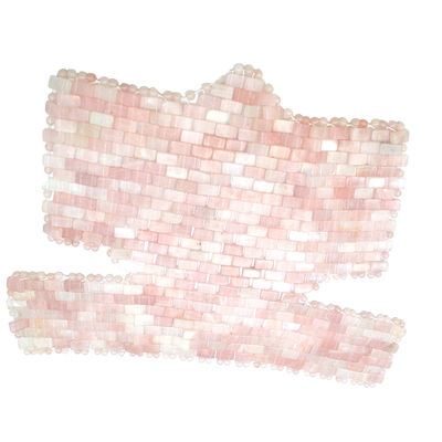 Home Oefening SPA Roze Natuurlijke Mask Jade Neck Borstdek Rose Quartz Jade Koeling Slaap Massage Therapie Voor Schoonheid