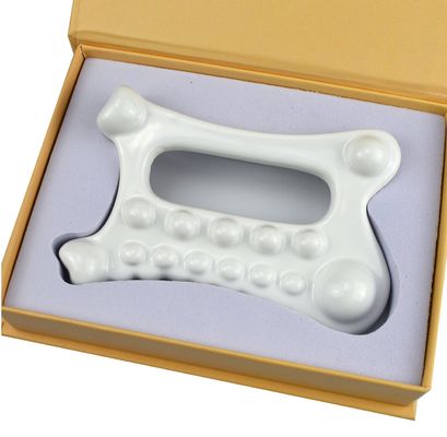 Gepersonaliseerd logo beschikbaard Koreaanse schoonheidsproduct Gezicht Huid Hoofd Scalp Hand Voet Keramisch gezondheidszorg gereedschap Guasha massager
