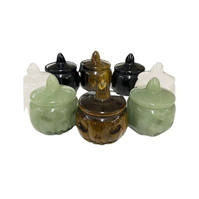 Graveringstechniek Natuurkristal Halve edelsteen gesneden pompoen Perfect gesneden voor Halloween-versiering