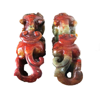 Quartz kristal jade pixiu groen standbeeld voor thuis geschenk 20 cm edelsteen feng shui gravure figuur gesneden huisversiering liefde
