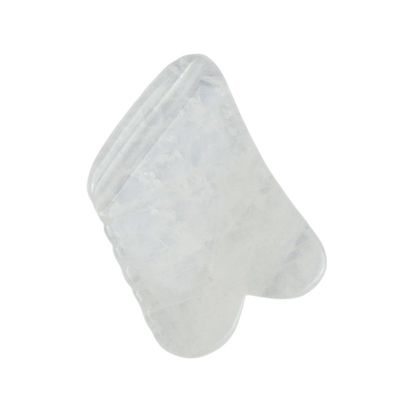 Duidelijk kwarts Gua Sha Massage Board Stone Natural Crystal Guasha Healing Stone Gezicht Beauty Body Spa Tool voor lichaamsmassage
