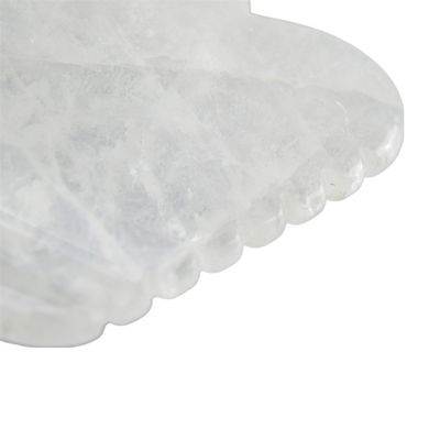 Duidelijk kwarts Gua Sha Massage Board Stone Natural Crystal Guasha Healing Stone Gezicht Beauty Body Spa Tool voor lichaamsmassage