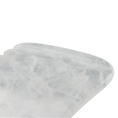 Duidelijk kwarts Gua Sha Massage Board Stone Natural Crystal Guasha Healing Stone Gezicht Beauty Body Spa Tool voor lichaamsmassage