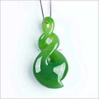 Crystal Stones Groen HETIAN Nefriet gesneden halsketting Jade juwelen van geliefden PORTABLE Design 100% natuurlijke charme hanger voor mannen