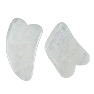 2024 Horn Shape Clear Quartz Gua Sha Scraping Massage Board De must-have body massage apparatuur voor gezondheid welzijn