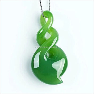 Crystal Stones Groen HETIAN Nefriet gesneden halsketting Jade juwelen van geliefden PORTABLE Design 100% natuurlijke charme hanger voor mannen
