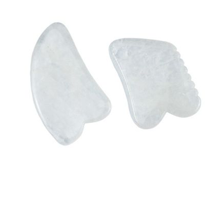 2024 Horn Shape Clear Quartz Gua Sha Scraping Massage Board De must-have body massage apparatuur voor gezondheid welzijn