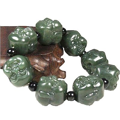 Handheld Natuur Crystal Nephrite Jade Stone Armband Een Geschenk van Gezondheid en Welzijn