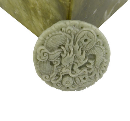 Traditionele Chinese stijl ronde Birma smaragd jadeit jade steen draak hanger natuurlijke charme hangers voor mannen en vrouwen