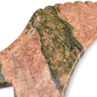 Handmatige massager natuurlijke rhodoniet jaspis steen gua sha schraapplank guasha gezichts schoonheid lichaamsmassage gereedschap huidverzorging ontspannen