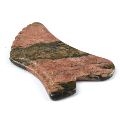Handmatige massager natuurlijke rhodoniet jaspis steen gua sha schraapplank guasha gezichts schoonheid lichaamsmassage gereedschap huidverzorging ontspannen