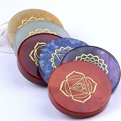 Kleurrijke energie steen set voor Feng Shui Home Decoration Zeven Chakra's Kristal Agate Stones in natuurlijke stijl