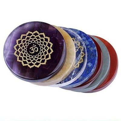 Kleurrijke energie steen set voor Feng Shui Home Decoration Zeven Chakra's Kristal Agate Stones in natuurlijke stijl